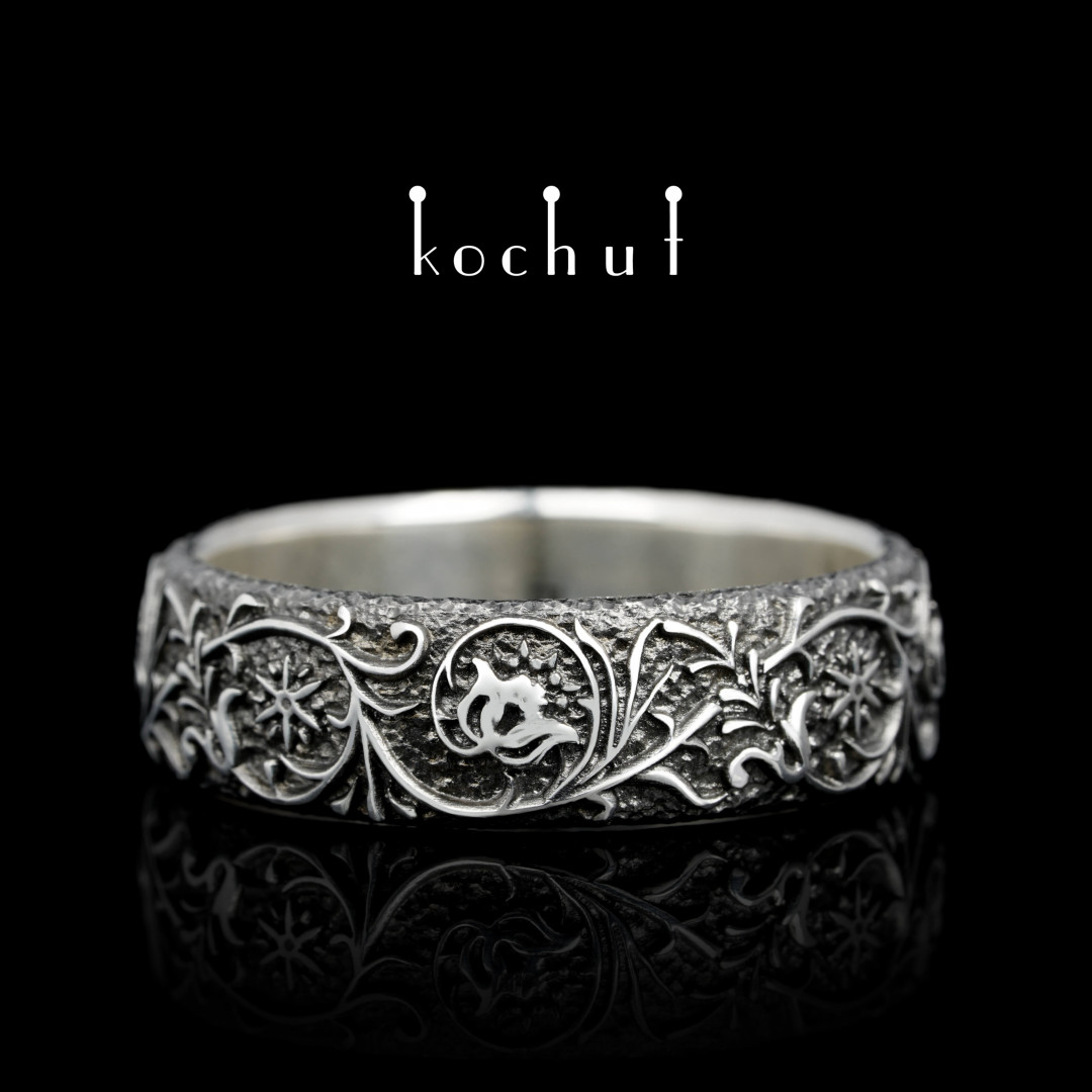 Oxidized hot sale wedding band